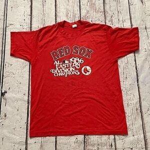 Vintage Boston Red Sox 1986 American League MLB Baseball Champion Tee XL
